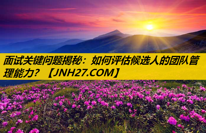 面试关键问题揭秘：如何评估候选人的团队管理能力？